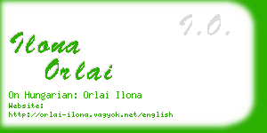 ilona orlai business card